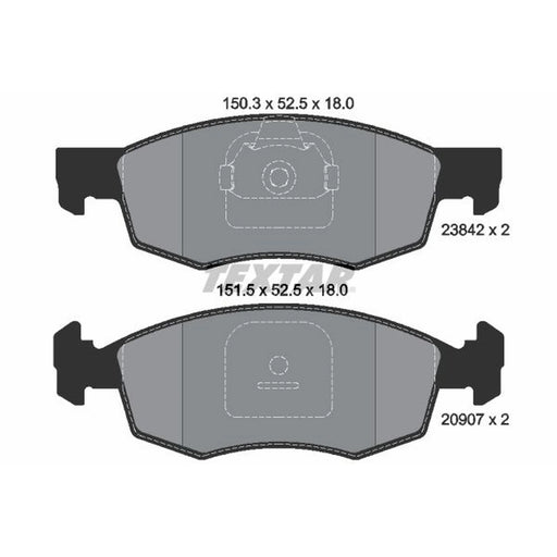 Textar Front Brake Pad Set 2384201