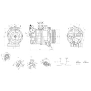 Hella Air Conditioning Compressor fits Ford Mondeo IV 2007-2015 2.5
