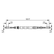 Bosch Handbrake Cable Right Rear fits Lada Samara 1986-2013 1.5