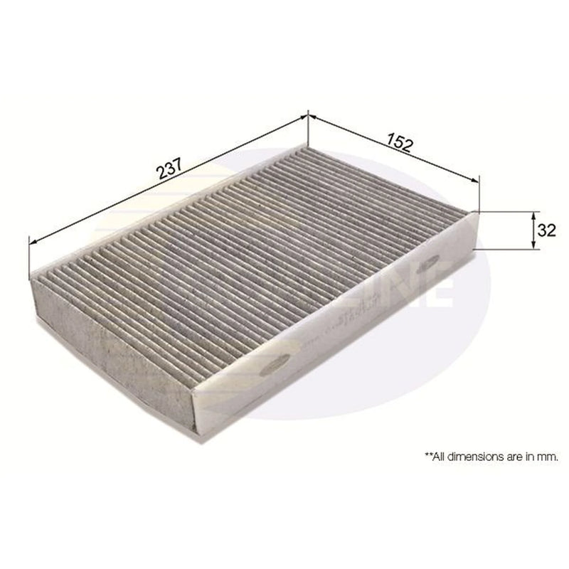 Comline Cabin Air Filter (Pollen Filter) fits Nissan Bluebird Sylphy 2013 on 1.6