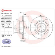 Brembo Rear Brake Solid Discs & Pads fits Land Rover Range Rover 2002-2012 3.0