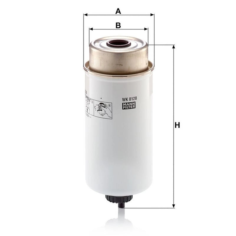 MANN-FILTER Fuel Filter Element fits John Deere Series 6010 1999-2003