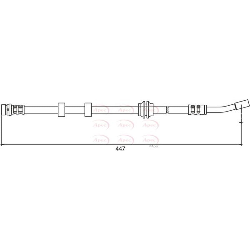 Apec Brake Hydraulic Hose Line Front fits Ford Focus I 2002-2004