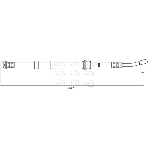 Apec Brake Hydraulic Hose Line Front fits Ford Focus I 2002-2004