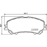 DON Front Brake Pad Set fits Nissan Qashqai II 2013-2015 1.2 1.5 1.6 2.0