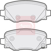 Apec Rear Brake Pad Set fits Abarth 500E 2023 on