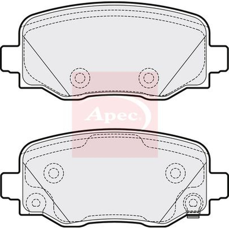 Apec Rear Brake Pad Set fits Abarth 500E 2023 on