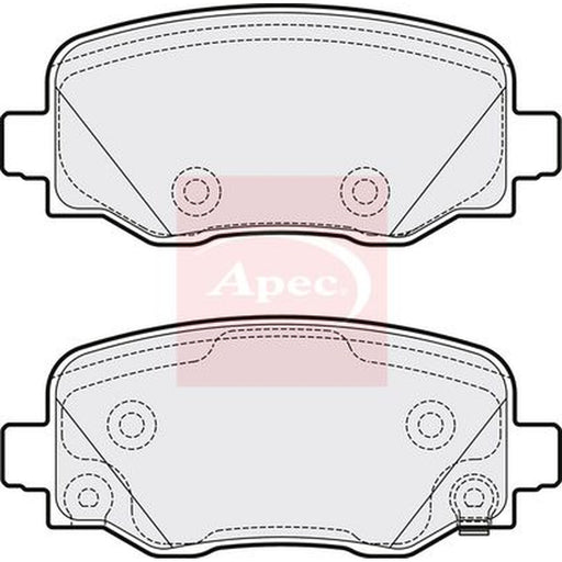 Apec Rear Brake Pad Set fits Abarth 500E 2023 on
