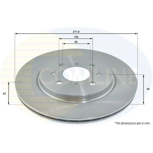 Comline 2 x Brake Discs fits Suzuki Swift III 2010-2017 1.2 1.3