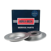 Borg & Beck 2 x Solid Rear Brake Discs BBD5672-x2