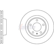 Fahren 2 x Vented Front Brake Discs FBD6776-x2