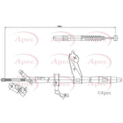 Apec Handbrake Cable Right Rear CAB1438