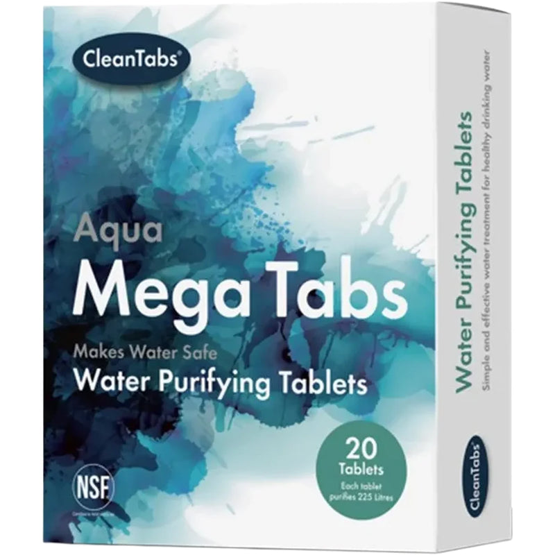 Clean Tabs Aqua Mega Water Purifying Tablets - 225L Capacity