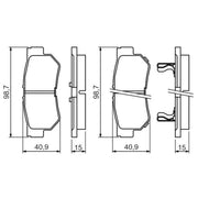 Bosch Front & Rear Pads fits Hyundai Getz 2002-2009 1.1 1.3