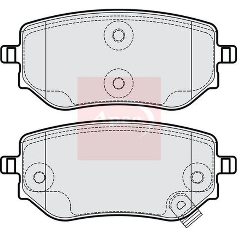Apec Rear Brake Pad Set fits Mercedes-Benz X-Class 2017-2020