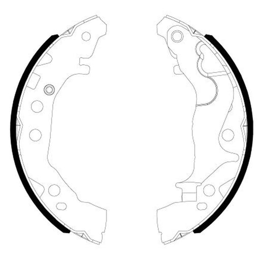 Mintex 4 x Brake Shoe Set Axle Kit fits Suzuki Celerio 2014 on 1.0