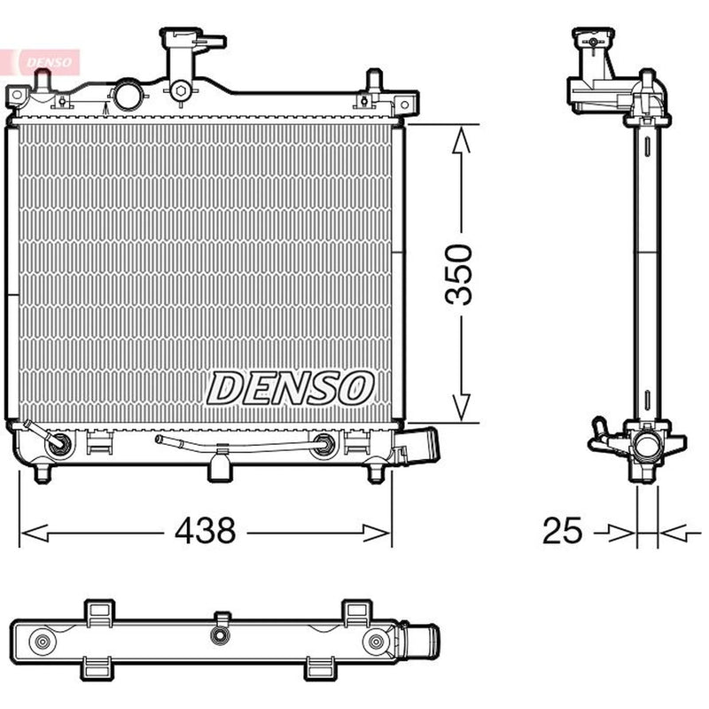 Denso Engine Radiator fits Hyundai I10 I 2008-2013 1.2