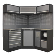 Sealey Superline Pro 1.6m Corner Storage System Stainless Worktop Sealey - Dynamic Drive