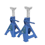Sealey AXLe Stands (Pair) 2 Tonne Capacity per Stand Ratchet Type Blue Sealey - Dynamic Drive