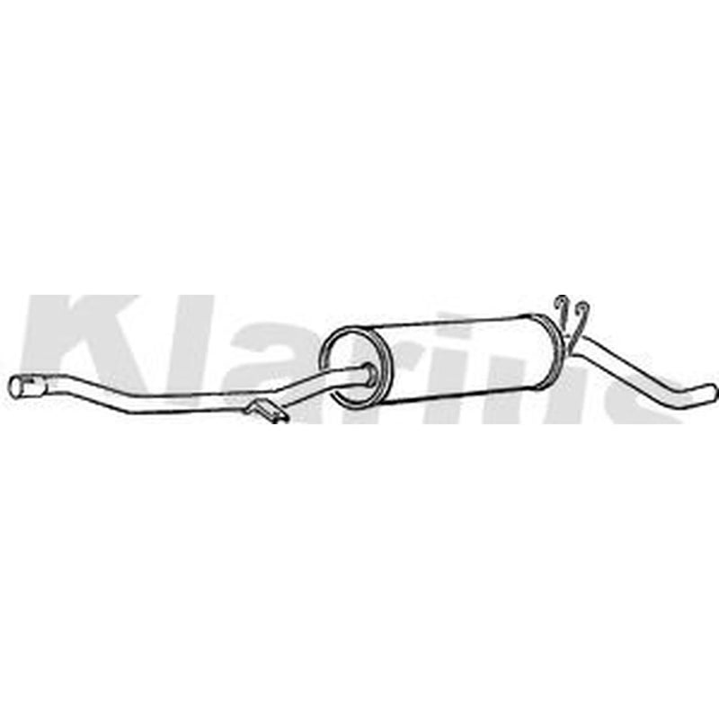 Klarius Box With Tail Pipe Rear fits Citroën C15 Box Body 1986-2005 1.4 1.8 1.9
