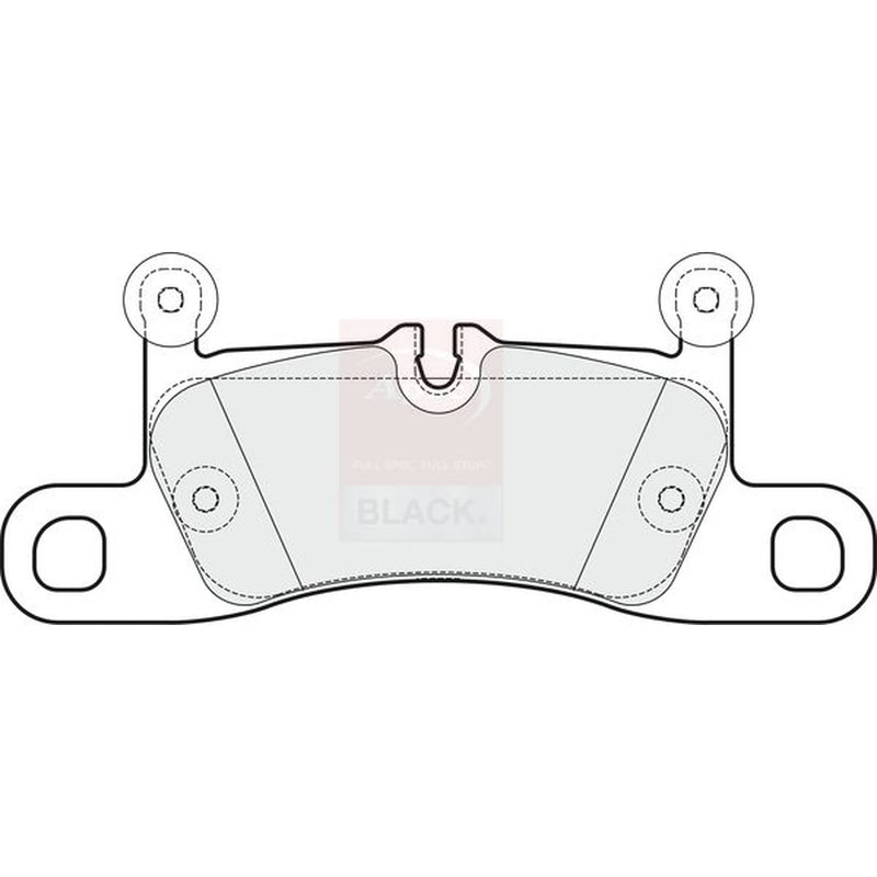 Apec Black Rear Brake Pad Set fits Porsche 911 2015-2019 3.0