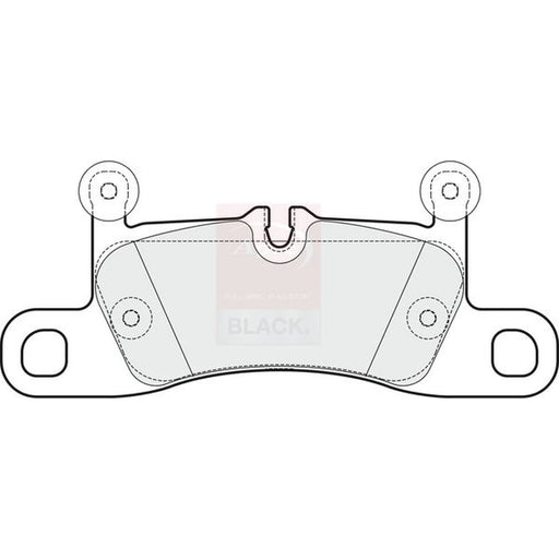 Apec Black Front & Rear Pads fits VW Touareg 2010-2018 3.0 3.6