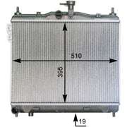 Mahle Engine Radiator fits Hyundai Getz 2002-2010 1.1 1.3 1.4 1.6