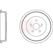 Apec Brake Drum Assembly Rear fits Toyota Verso S 2010-2016 1.33 1.4