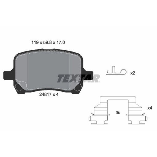 Textar Front Brake Pad Set 2481701