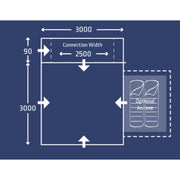 Kampa Cross Air Annexe Inflatable Sleeping Tent Bedroom Extension Kampa - Dynamic Drive