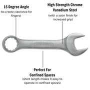 Teng Tools Stubby Combination Spanner Metric 12mm Teng Tools - Dynamic Drive