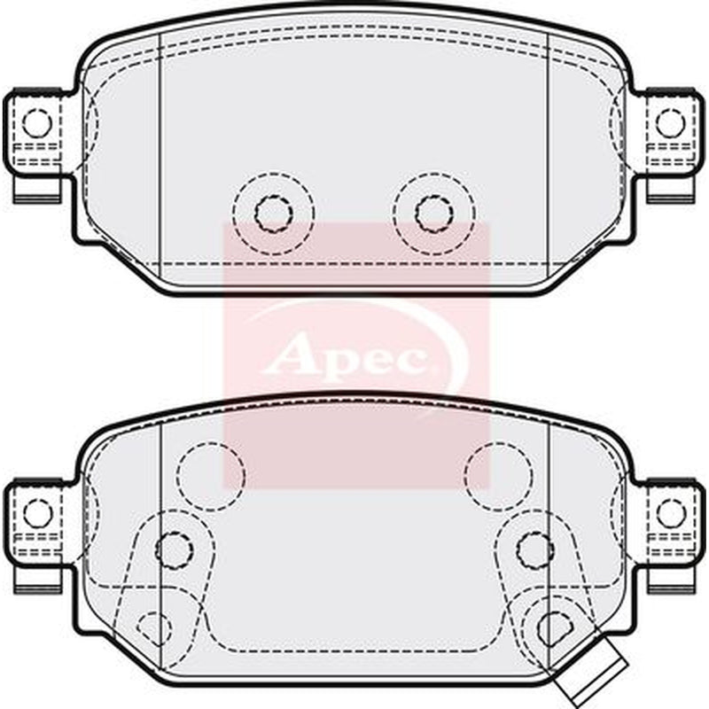Apec Rear Brake Pad Set fits Mazda 3 2013-2019 1.5 1.6 2.0 2.2