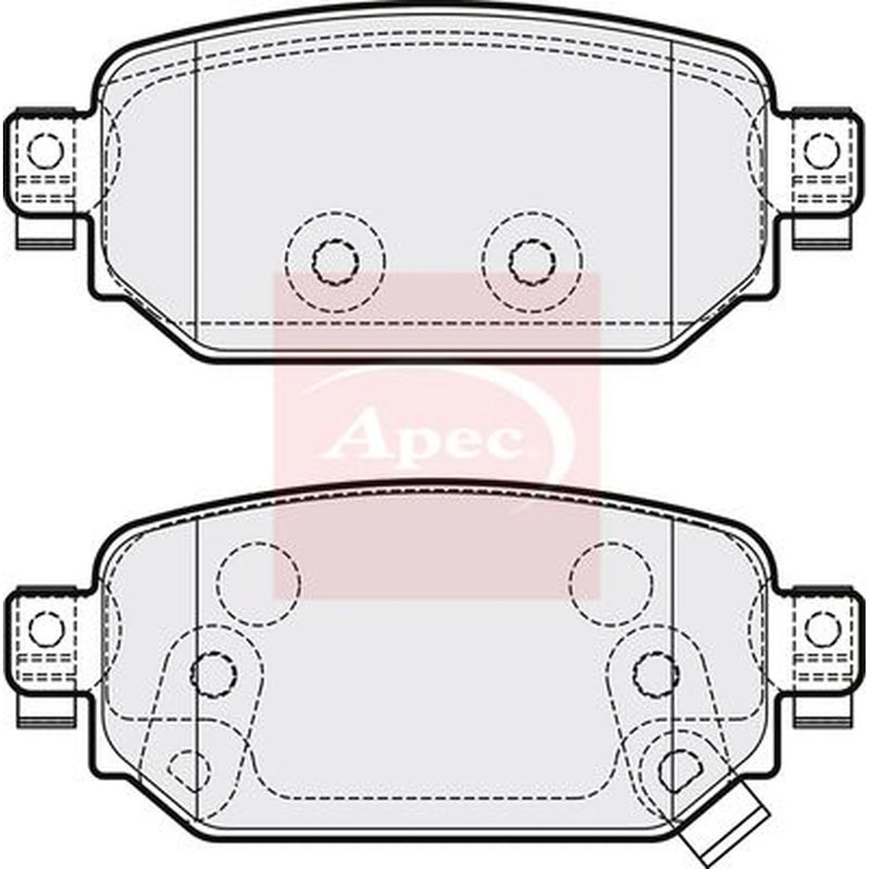 Apec Rear Brake Pad Set PAD2241
