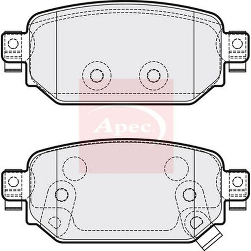 Apec Rear Brake Pad Set fits Mazda 3 2013-2019 1.5 1.6 2.0 2.2