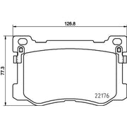 Mintex Front Brake Pad Set fits Genesis G80 2021 on