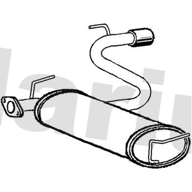 Klarius Box With Tail Pipe Rear fits Toyota Celica 1999-2005 1.8