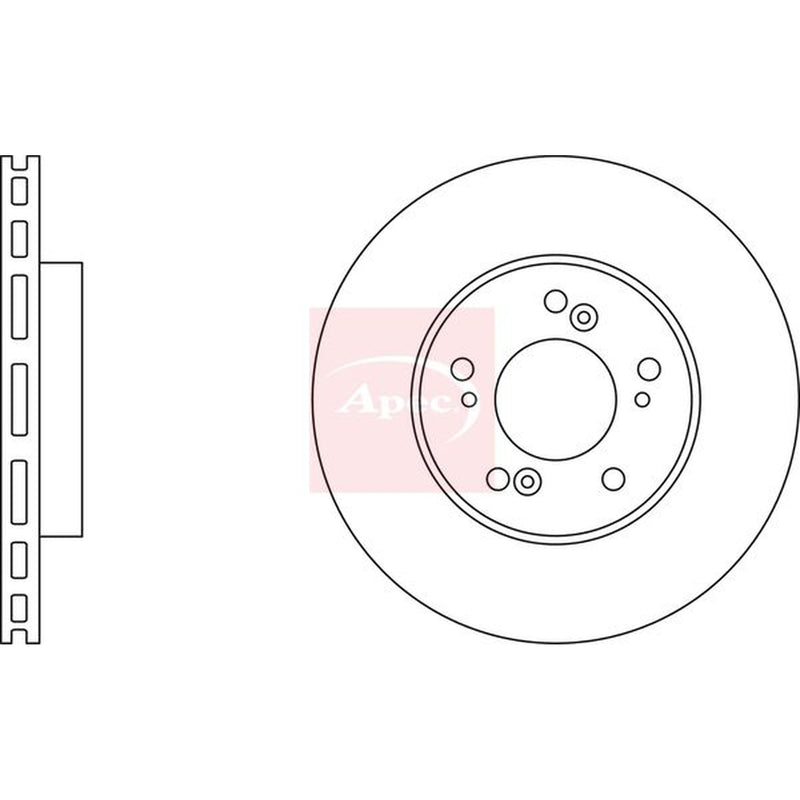Apec Front Brake Vented Discs & Pads fits Honda Cr-V 2001-2007 2.0