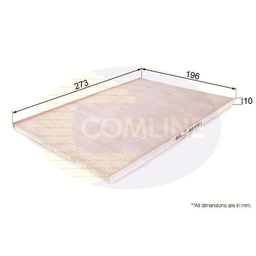 Comline Cabin Air Filter (Pollen Filter) fits Toyota Iq 2009-2015 1.0 1.33 1.4