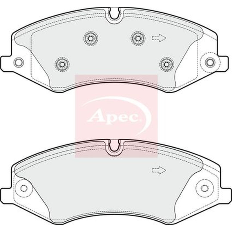 Apec Front Brake Pad Set fits Land Rover Discovery IV 2009-2018 3.0