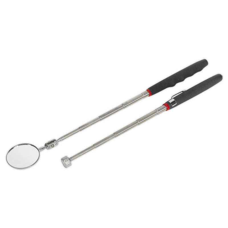 Sealey Telescopic Magnetic Pick-Up Tool & Inspection Mirror Set 2pc S0940 Siegen by Sealey - Dynamic Drive