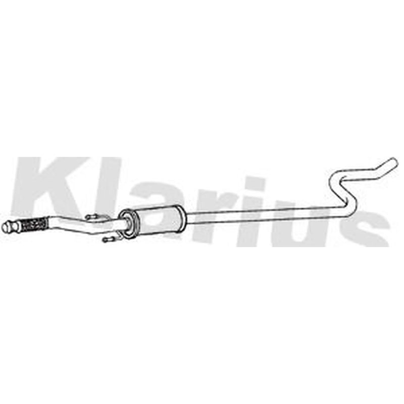 Klarius Box With Centre Pipe Centre fits Citroën C3 Aircross I 2017 on 1.2
