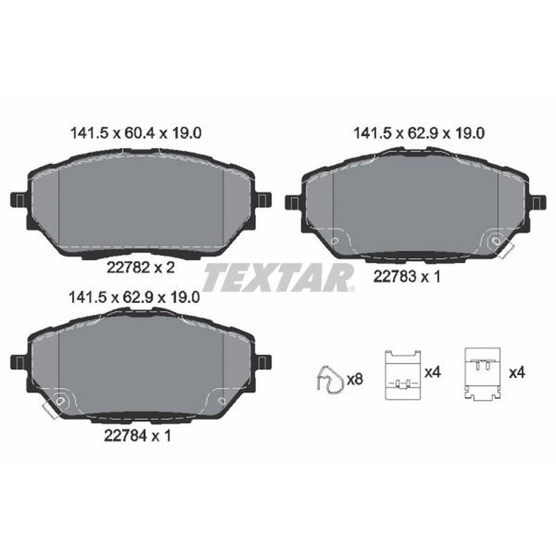 Textar Front Brake Pad Set 2278201