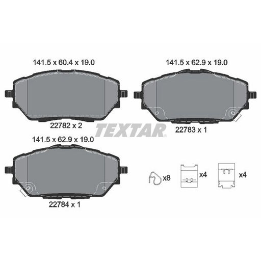 Textar Front Brake Pad Set 2278201