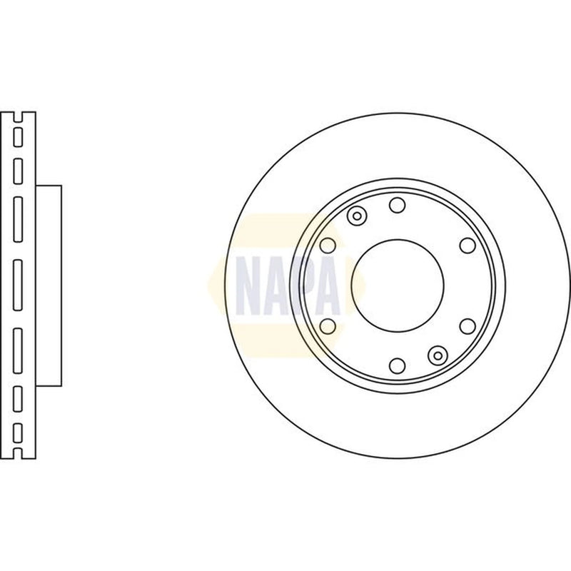 NAPA 2 x Vented Front Brake Discs NBD5634-x2