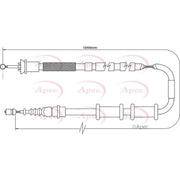 Apec Handbrake Cable Left Rear fits Alfa Romeo Mito 2008-2018 0.9 1.3 1.4 1.6