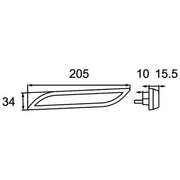 Hella Side Marker Light Wide High