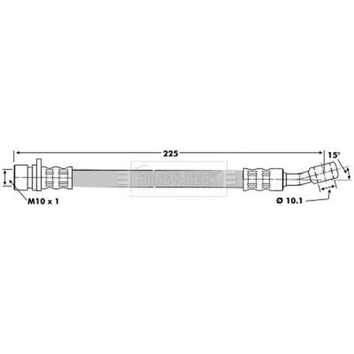 Borg & Beck Brake Hydraulic Hose Line Rear Right BBH6620