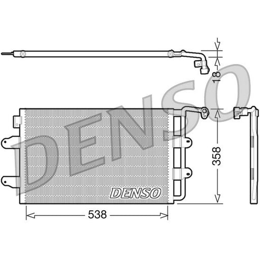 Denso Air Conditioning Condenser fits VW New Beetle 2000-2010 1.4 2.5 3.2