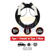 NAPA Electric Vehicle Charging Cable Male/Female fits Citroën C-Zero 2010-2011