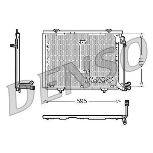 Denso Air Conditioning Condenser fits Mercedes-Benz C-Class 1993-2000